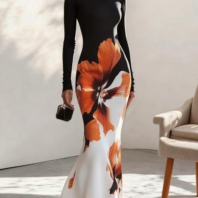 Robe de soirée élégante pour femmes à manches longues