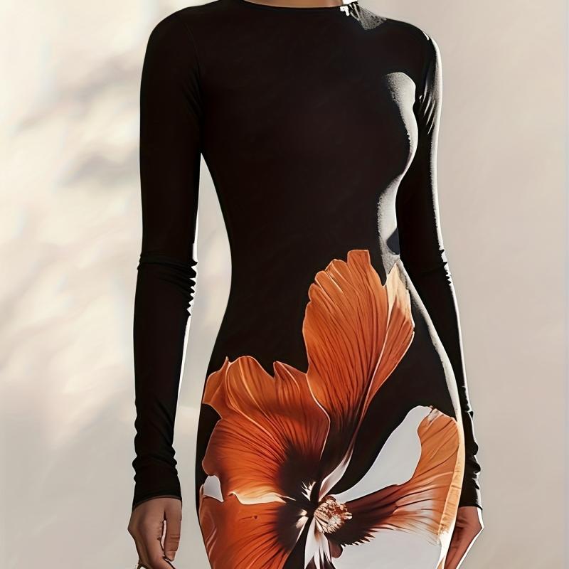 Robe de soirée élégante pour femmes à manches longues